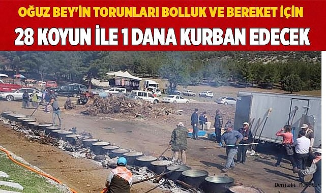 28 koyun ile 1 dana kurban edecek