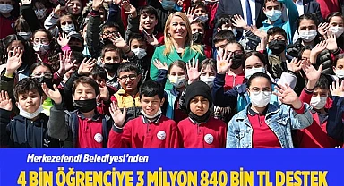 4 BİN ÖĞRENCİYE 3 MİLYON 840 BİN TL ÖĞRENİM DESTEĞİ SAĞLANDI