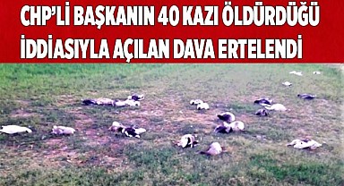 CHP’li başkanın 40 kazı öldürdüğü iddiasıyla açılan dava ertelendi