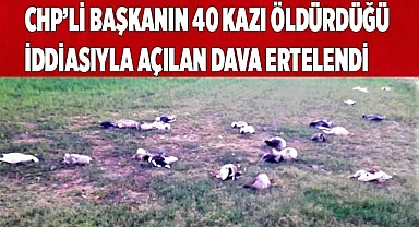 CHP’li başkanın 40 kazı öldürdüğü iddiasıyla açılan dava ertelendi