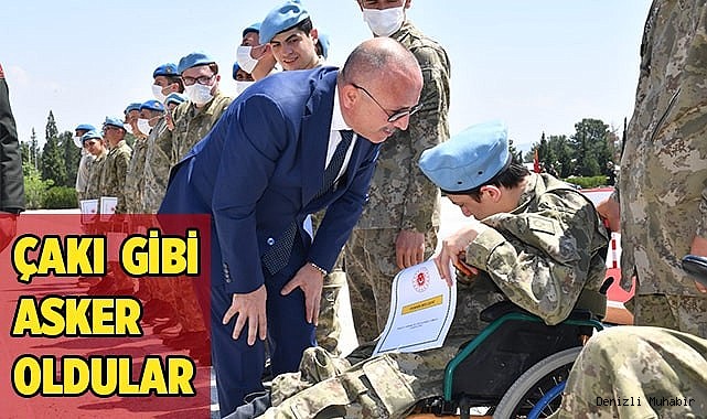 ENGELLİ BİREYLERİMİZ YEMİN EDEREK ASKER OLDULAR
