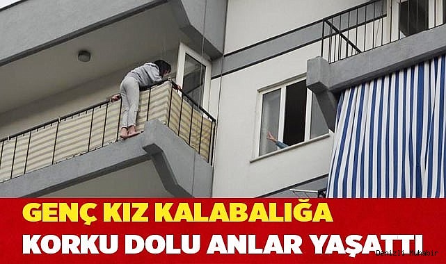 Genç kız kalabalığa korku dolu anlar yaşattı