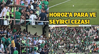 Horoz’a para ve seyirci cezası