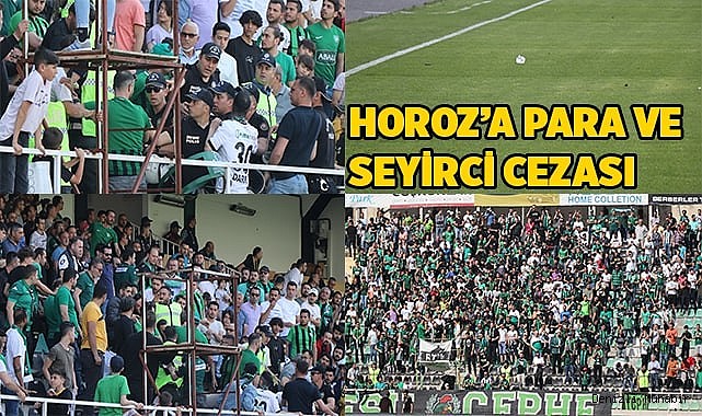 Horoz’a para ve seyirci cezası