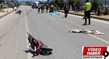 iki motosiklet çarpıştı: 2 ölü, 1 yaralı