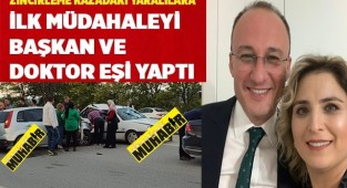 Kaklık yolundaki kazaya İlk müdahaleyi Başkan ve Doktor eşi yaptı
