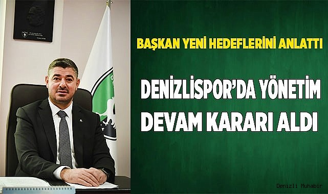 Mehmet Uz ve yönetimi devam kararı aldı