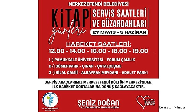 MERKEZEFENDİ BELEDİYESİ KİTAP GÜNLERİ İÇİN ÖZEL SERVİS
