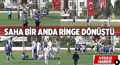 Saha bir anda ringe dönüştü