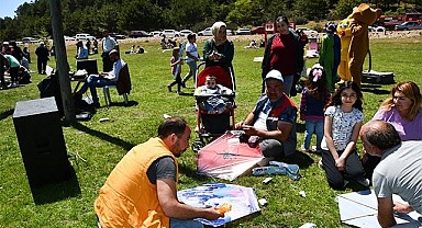 Uçurtma Festivalinde Yayla Gölü renklendi