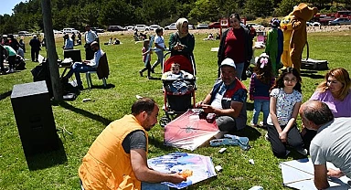 Uçurtma Festivalinde Yayla Gölü renklendi