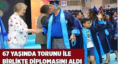 67 Yaşında Torunu ile Birlikte Diplomasını Aldı