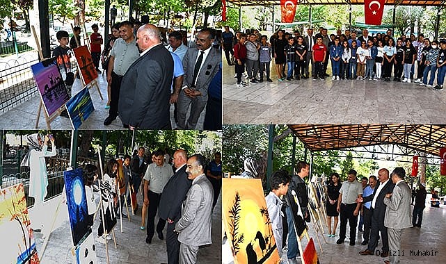 Alacaoğlu Ortaokulu Yıl Sonu Resim Sergisi açıldı