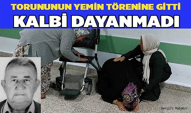 Asker torununun yemin töreninde kalbine yenik düştü