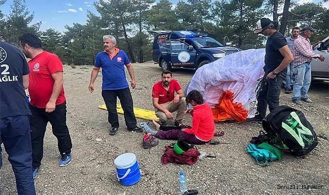 Çameli’den uçan paraşütçünün imdadına Burdur UMKE yetişti