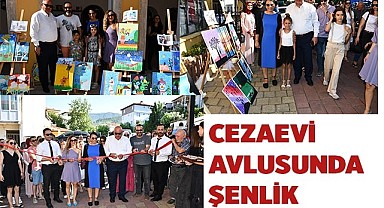 Cezaevi avlusunda şenlik