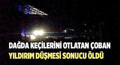 Dağda keçilerini otlatan çoban yıldırım düşmesi sonucu öldü