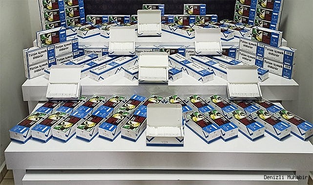 Denizli’de binlerce kaçak sigara ele geçirildi