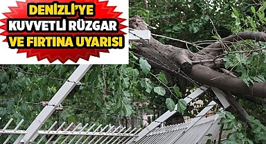 Denizli’ye kuvvetli rüzgar ve fırtına uyarısı