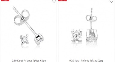 En Uygun Fiyatlı Tektaş Küpe Modelleri