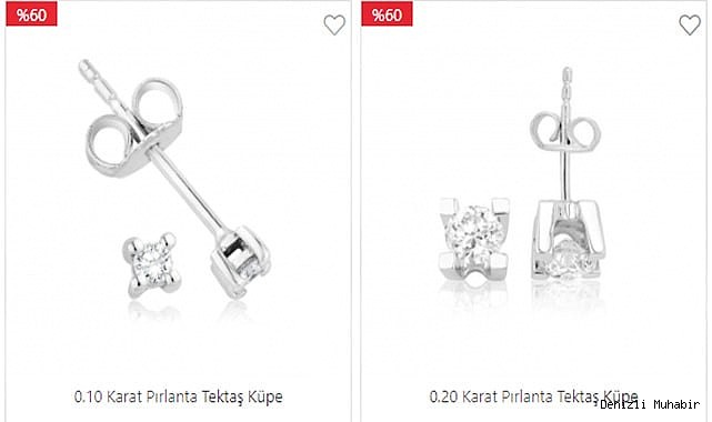 En Uygun Fiyatlı Tektaş Küpe Modelleri