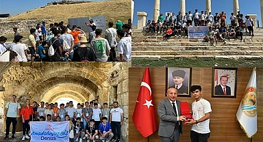 Karaman’dan gelen gençler, Denizli'nin tarihi ve kültürel dokusunu hissetti