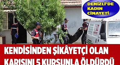 Karısını 5 kurşunla öldürdü