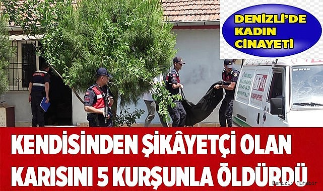 Karısını 5 kurşunla öldürdü