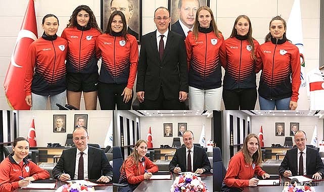 PAMUKKALE BELEDİYESPOR VOLEYBOL TAKIMI’NDA İMZALAR ATILDI