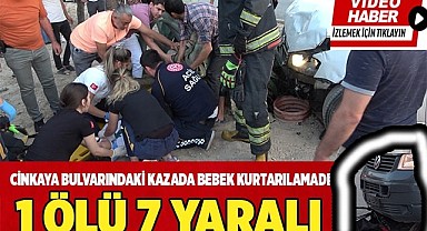Sürüklenen araçlar bebek arabası ve yayalara çarptı; 1 ölü 7 yaralı