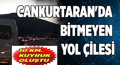 Cankurtaran'da bitmeyen yol çilesi