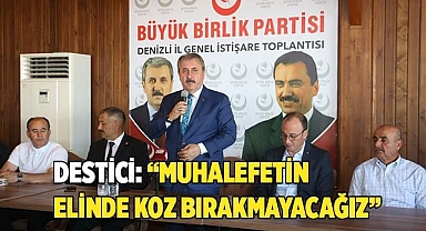 Destici: “Muhalefetin elinde koz bırakmayacağız”
