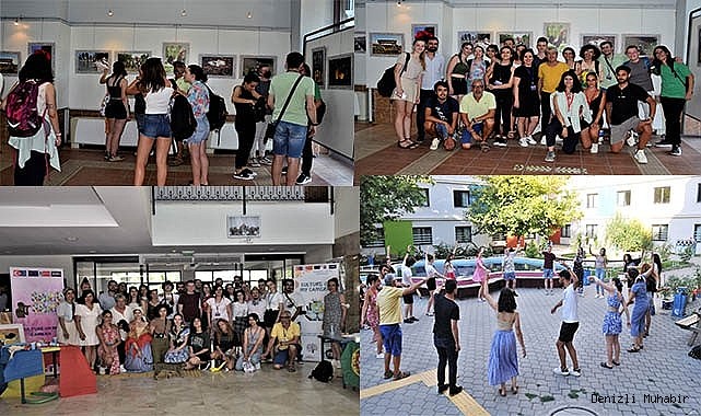 Erasmus’lu öğrenciler, Denizli Gazeteciler Cemiyeti Sergisi’ni ziyaret etti