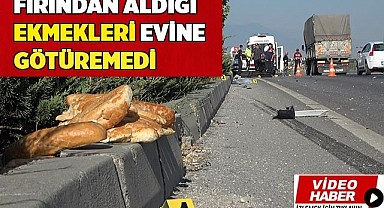 Fırından aldığı ekmekleri evine ulaştıramadı