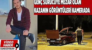 Genç sürücüye mezar olan otomobil aydınlatma direğine böyle çarptı