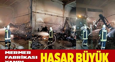 Honaz’da mermer fabrikasında çıkan yangın söndürüldü