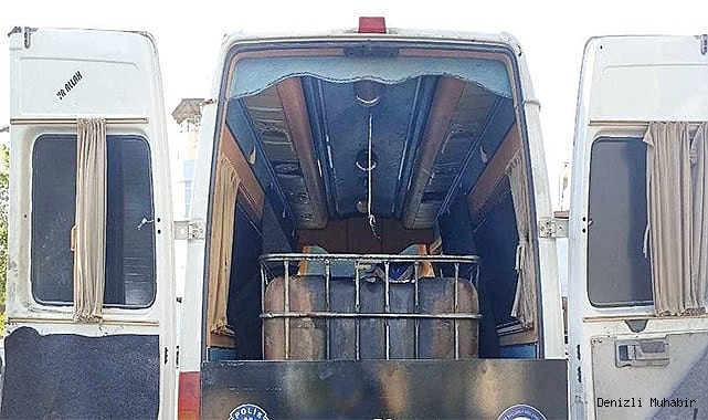 Takibe alınan minibüsten kaçak akaryakıt çıktı