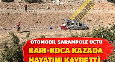 Uçuruma yuvarlanan araç,2 kişiye mezar oldu