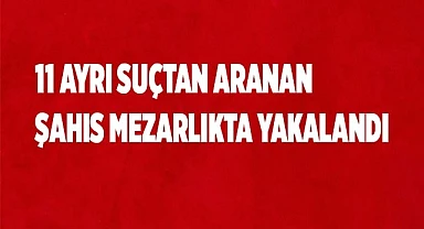 11 ayrı suçtan aranan şahıs mezarlıkta yakalandı
