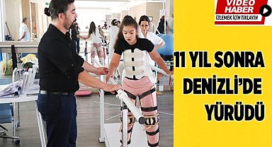 11 yıldır yürüyemeyen Betül, 2 yıllık tedavinin ardından ilk adımlarını attı