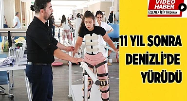 11 yıldır yürüyemeyen Betül, 2 yıllık tedavinin ardından ilk adımlarını attı