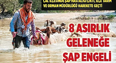 ÇAL'DA ŞAP HASTALIĞI ÇIKTI