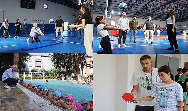 Başkan Özbaş, yoğun ilgi gören yaz spor okullarını ziyaret etti