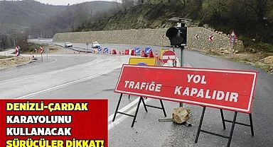 Denizli - Çardak karayolunda çalışmalar devam ediyor