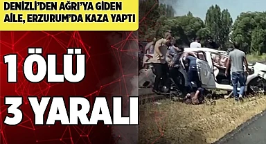 Erzurum'da feci kaza: 1 ölü 3 yaralı