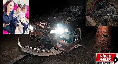 Otomobilin çarptığı elektrikli bisikletteki anne-oğul hayatını kaybetti