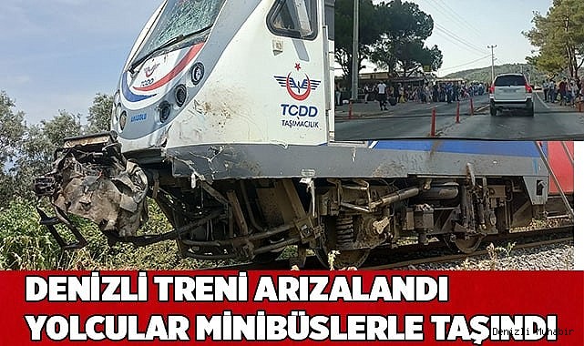 Tren arızalanınca yolcular minibüsler ile nakledildi