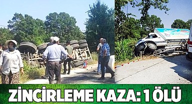 Üç aracın karıştığı zincirleme kazada mikser sürücüsü hayatını kaybetti