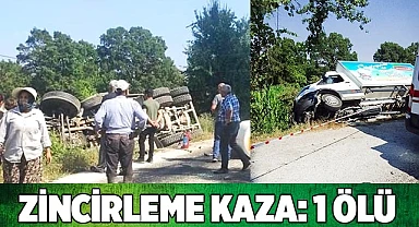 Üç aracın karıştığı zincirleme kazada mikser sürücüsü hayatını kaybetti