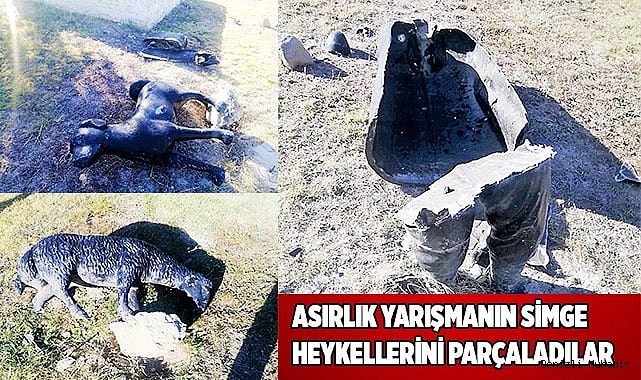 Asırlık yarışmanın simge heykellerini kırıp parçaladılar